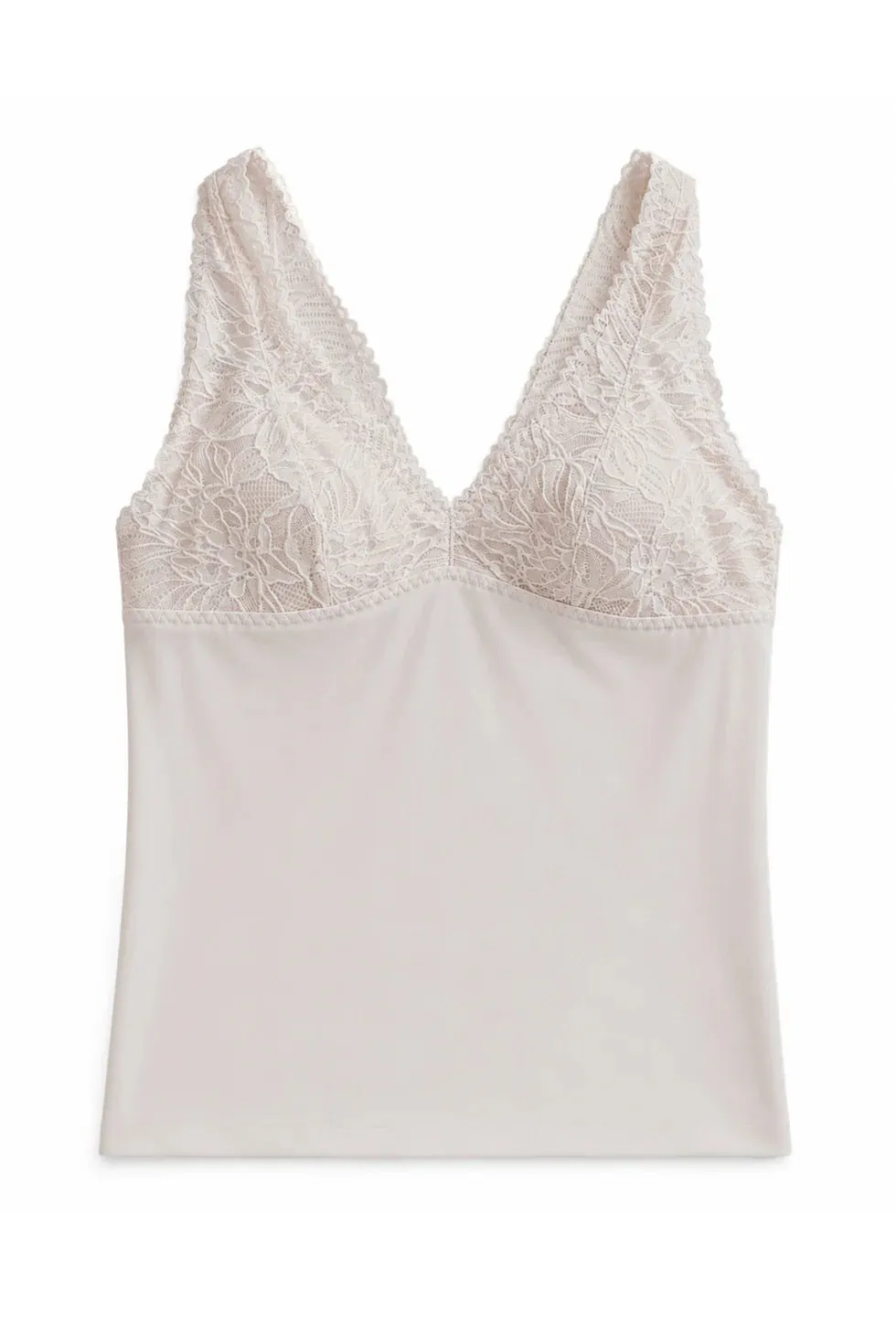 Amiek Lina Shapewear top lichtbeige kant