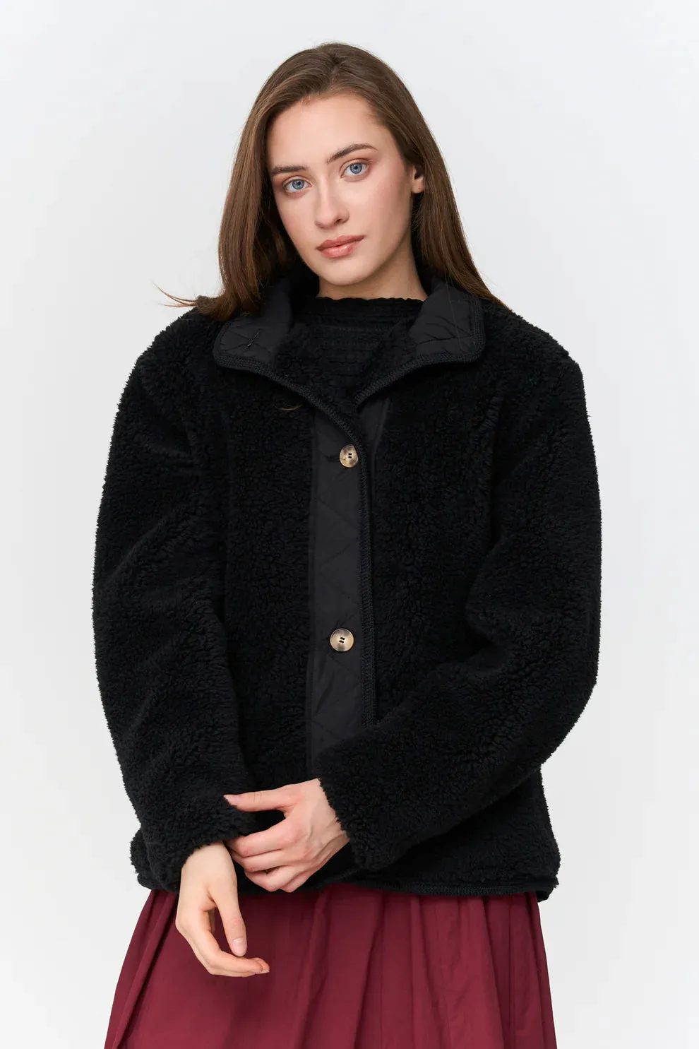 Amiek 24C Teddy Jasje zwart polyester 65 cm