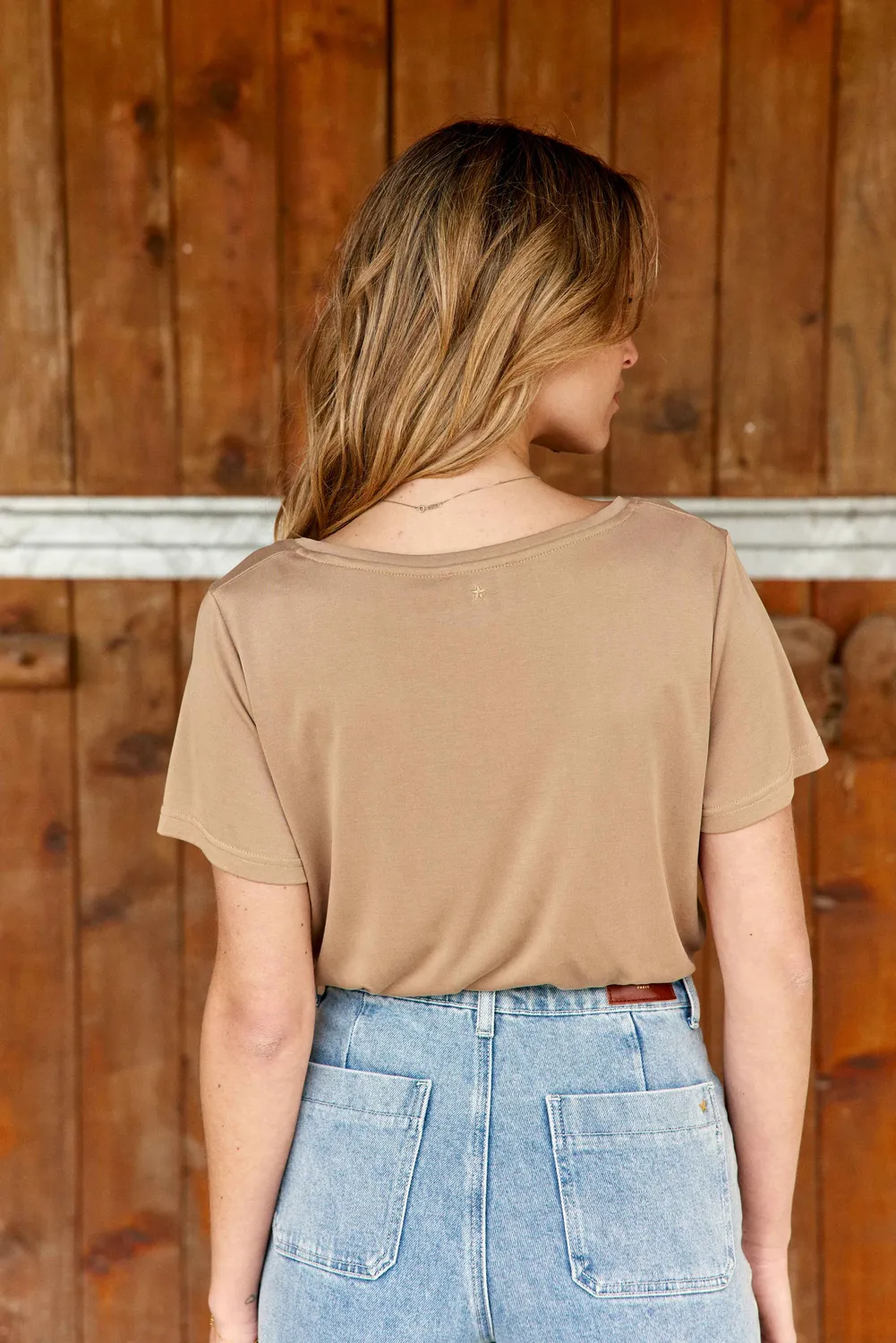 La Petite Etoile Tiana T-shirt beige soepel recht