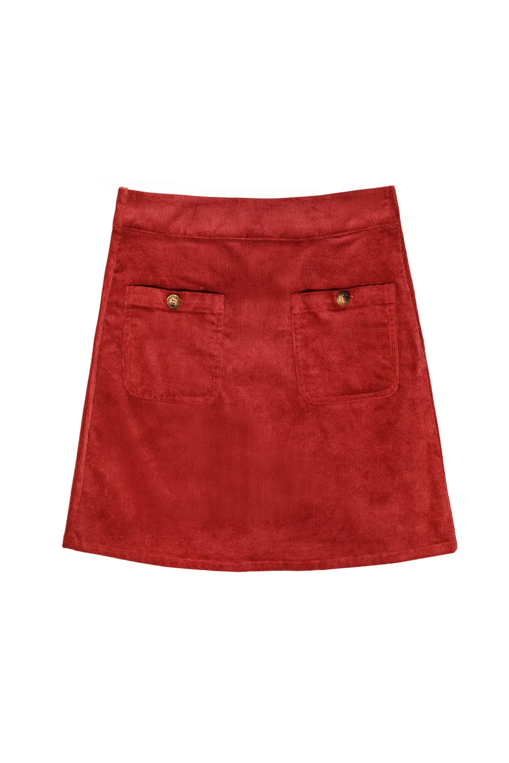 La Petite Etoile Jada korte rok brique ribfluweel
