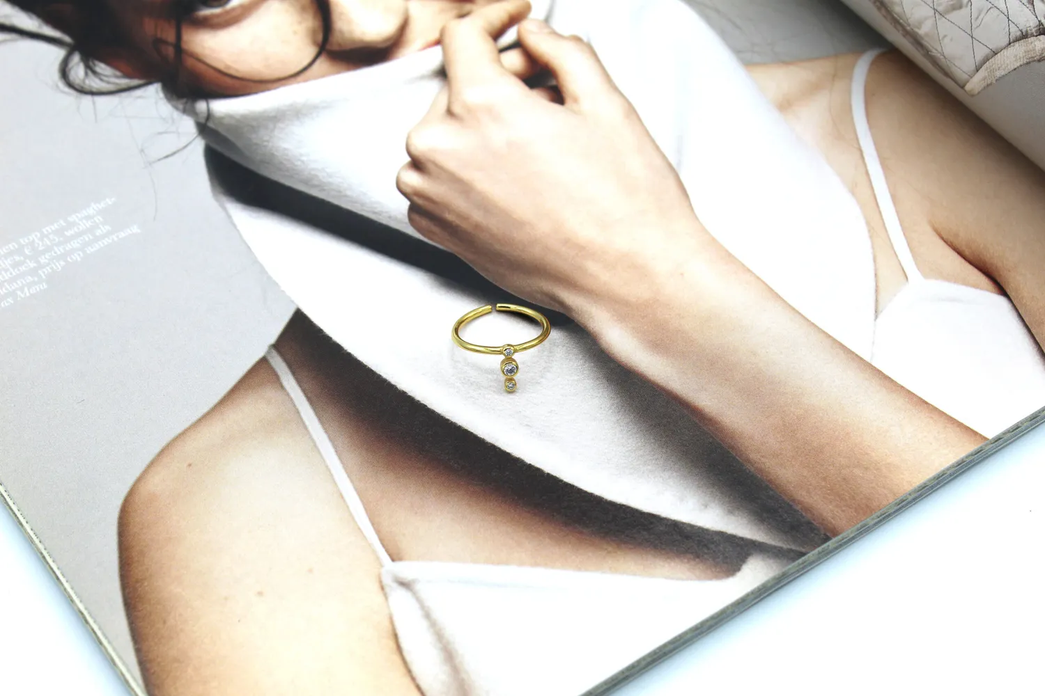 LOVEDRUNKY Diamonds ring Goud met steentjes
