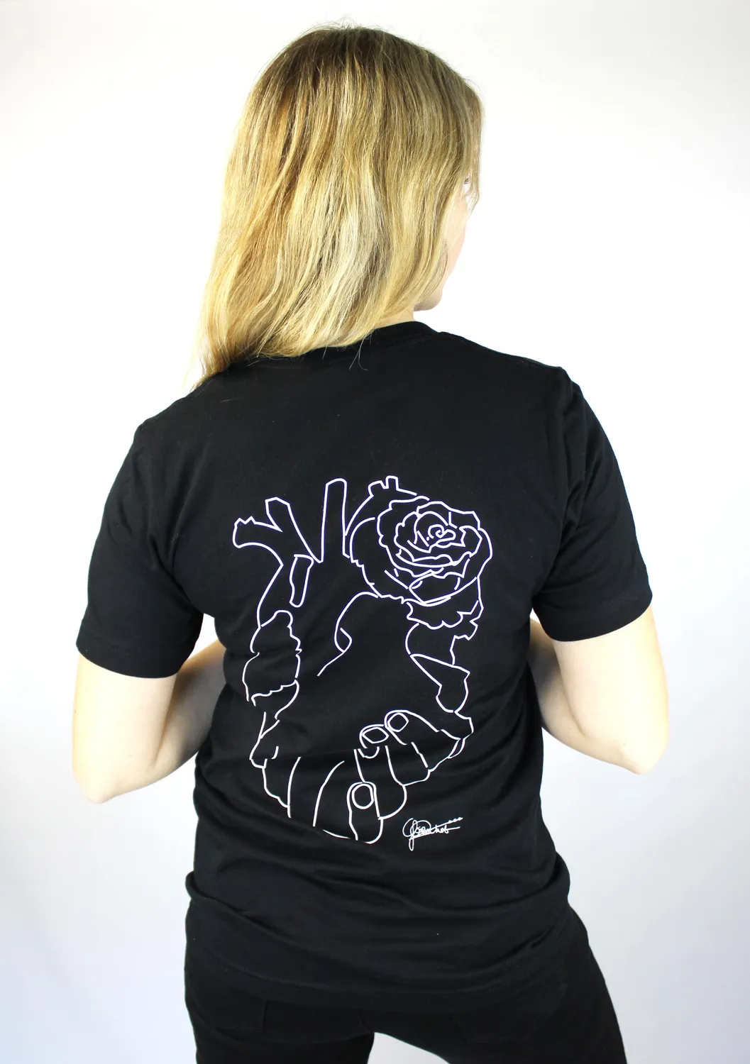 LOVEDRUNKY I Am A Fighter T-shirt zwart met print