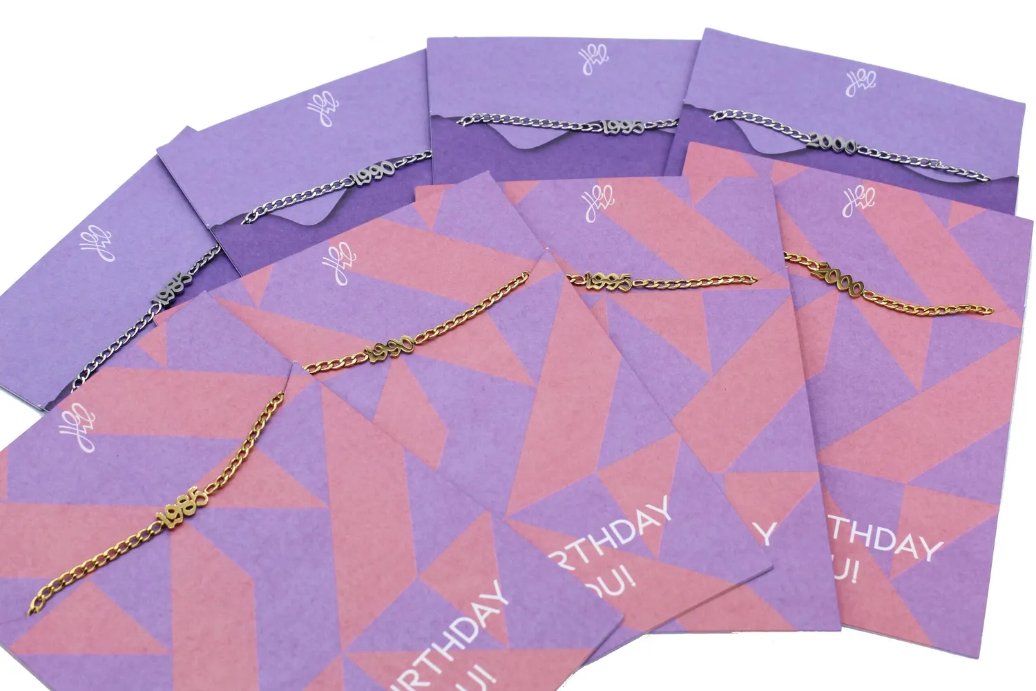 LOVEDRUNKY Geboortejaar armband Goud 19cm