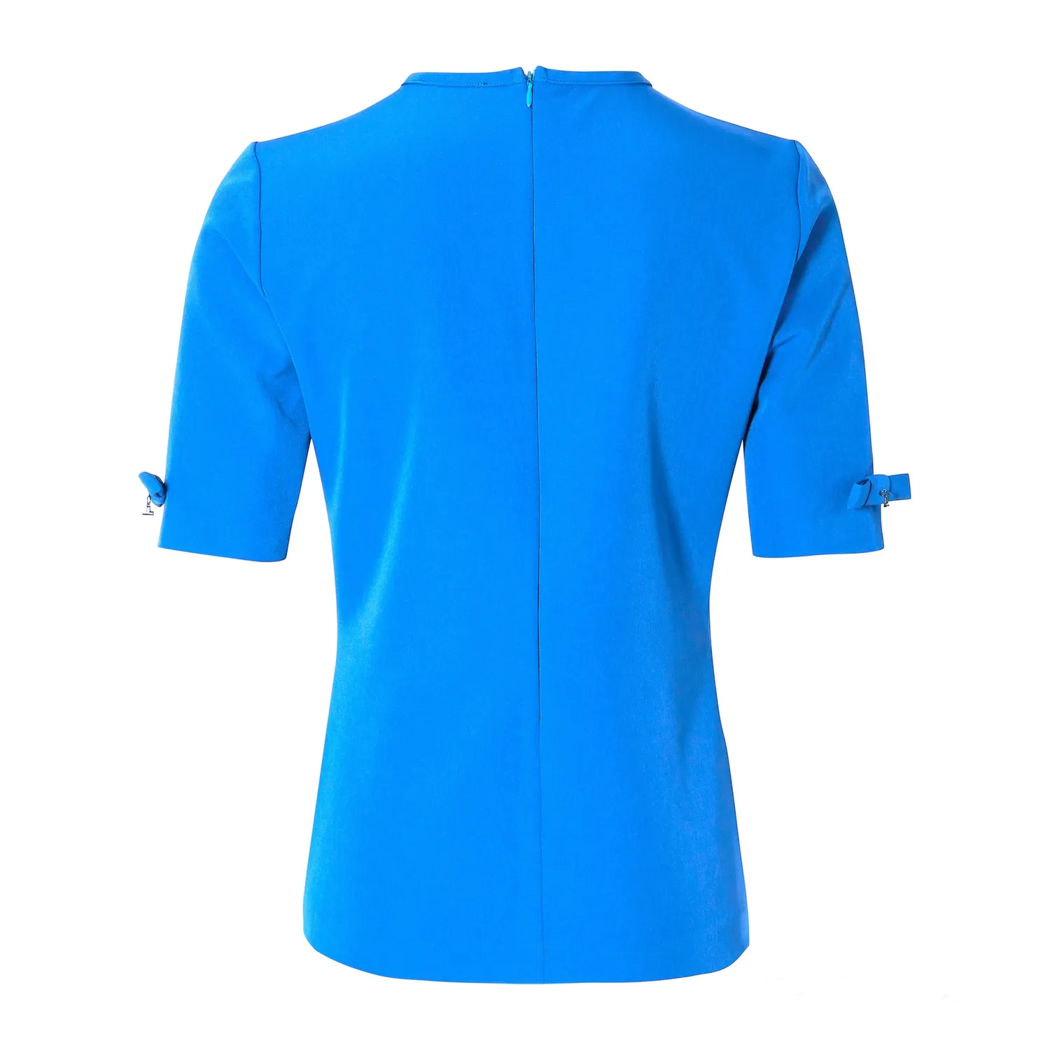 Laboutiek Clean Tee With Bows t-shirt kobaltblauw getailleerd