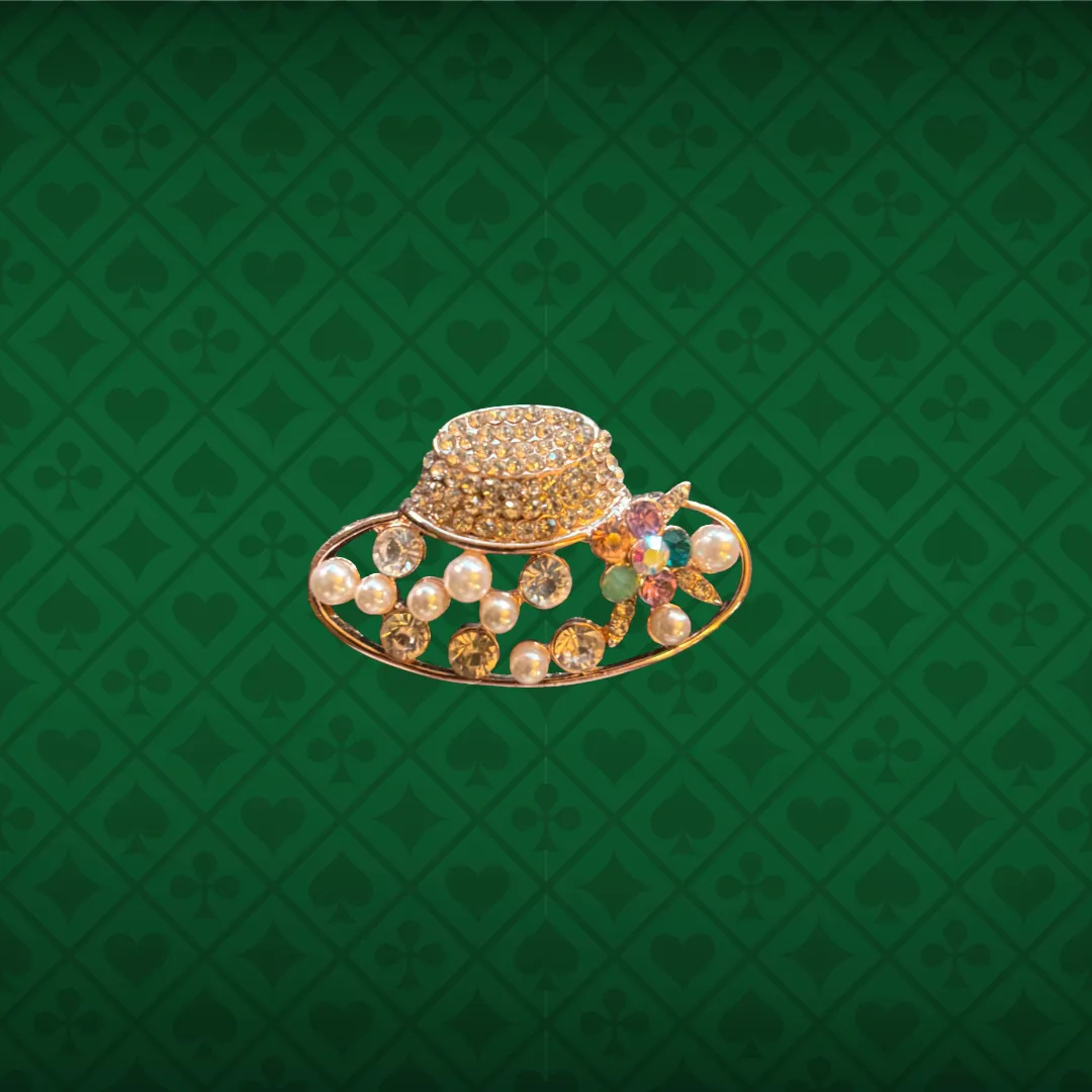 Tatyana Festive Hat broche parels hoedje