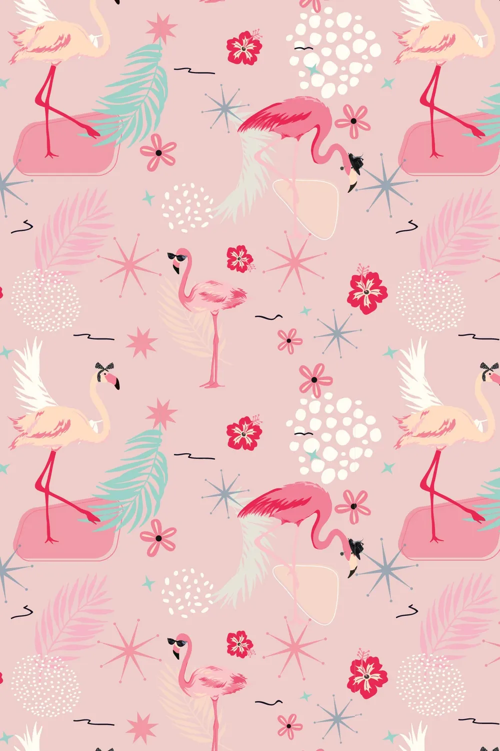 Tatyana Mid Mod babydoll jurk flamingo roze