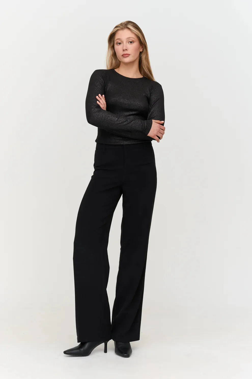 Amiek 24C Shirt Met Glitter shirt zwart glitter
