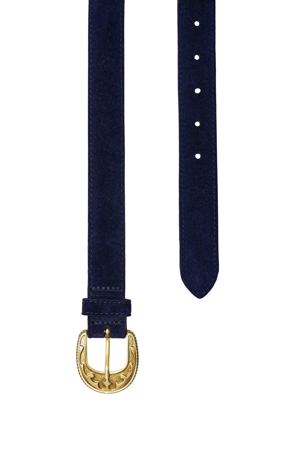 La Petite Etoile Andrea suede riem marine met gesp