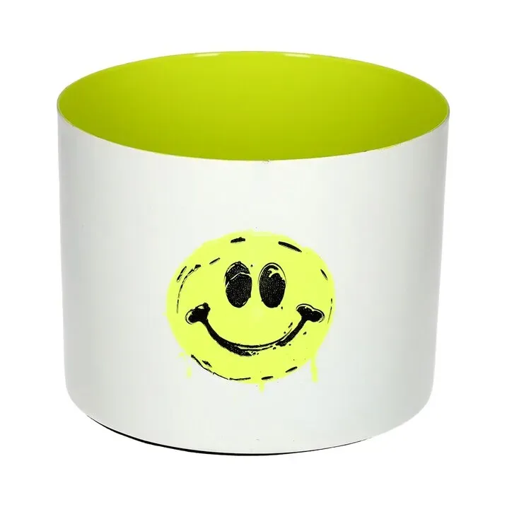Amiek Smile waxinelichthouder steen wit 7,3 cm