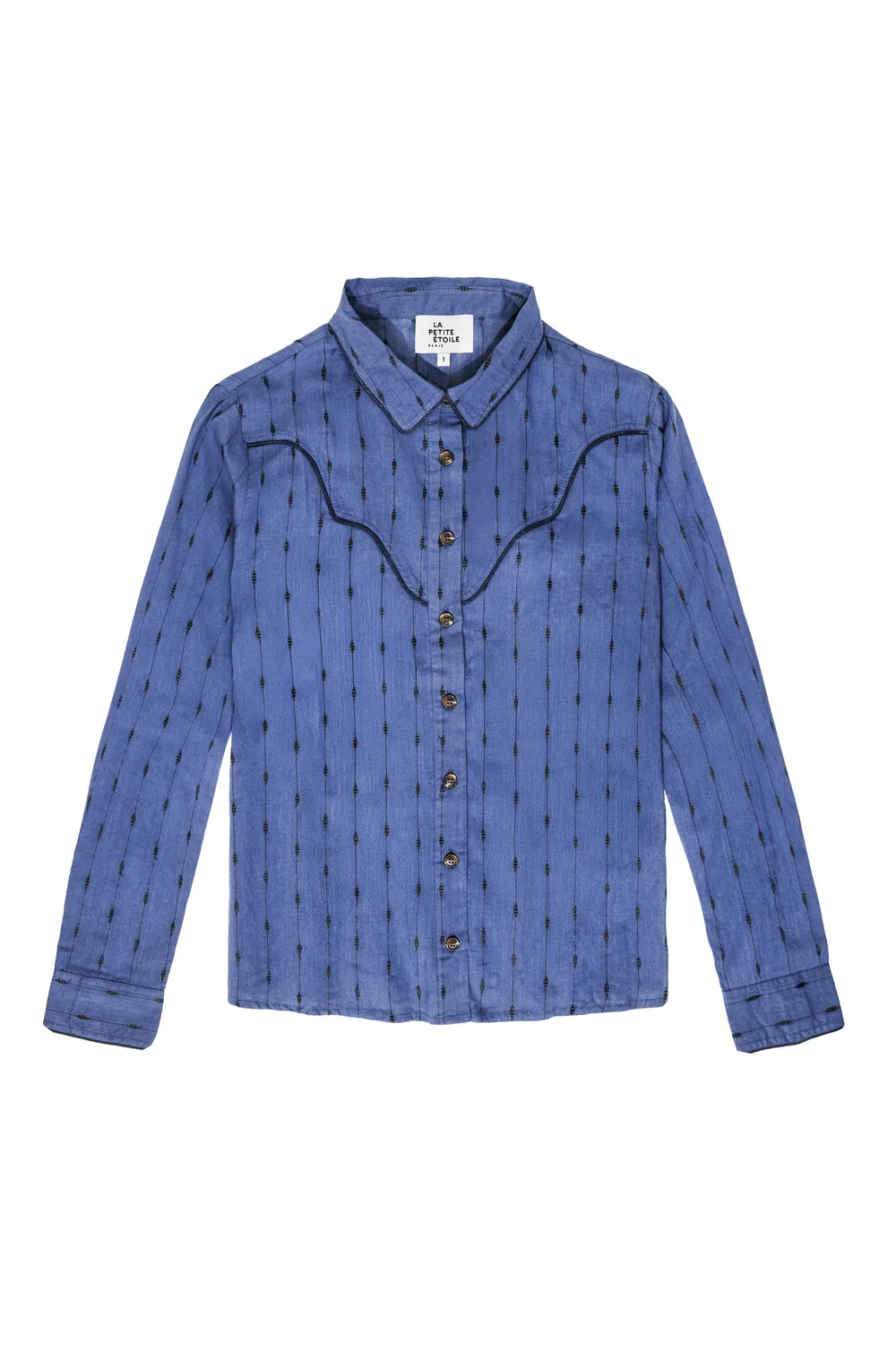 La Petite Etoile Carlian streep blouse marine polo