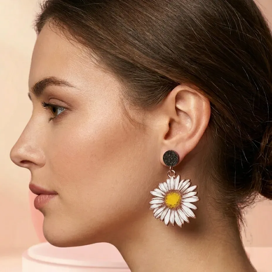 Tatyana Daisy Earrings oorbellen margriet