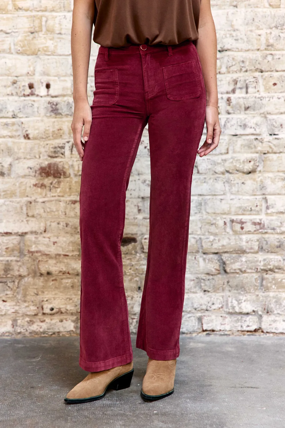 La Petite Etoile Sonny broek flare bordeaux