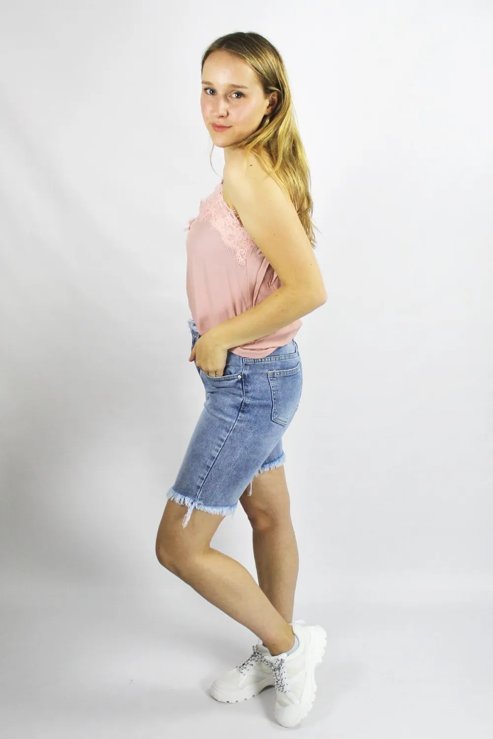 LOVEDRUNKY Kant top roze verstelbaar