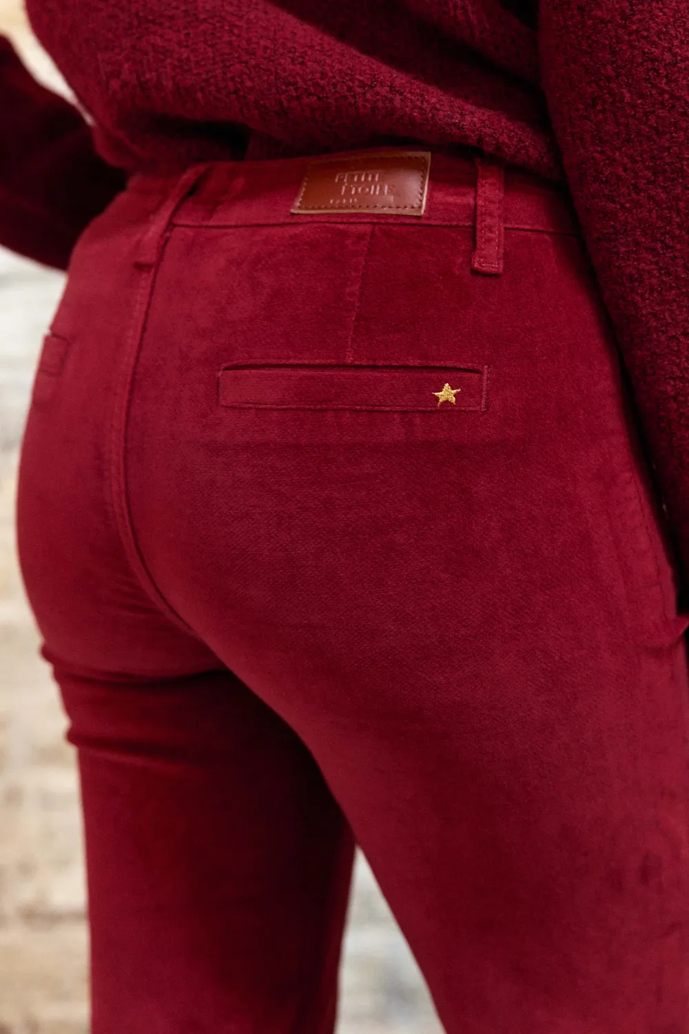 La Petite Etoile Sonny flare broek brique velours