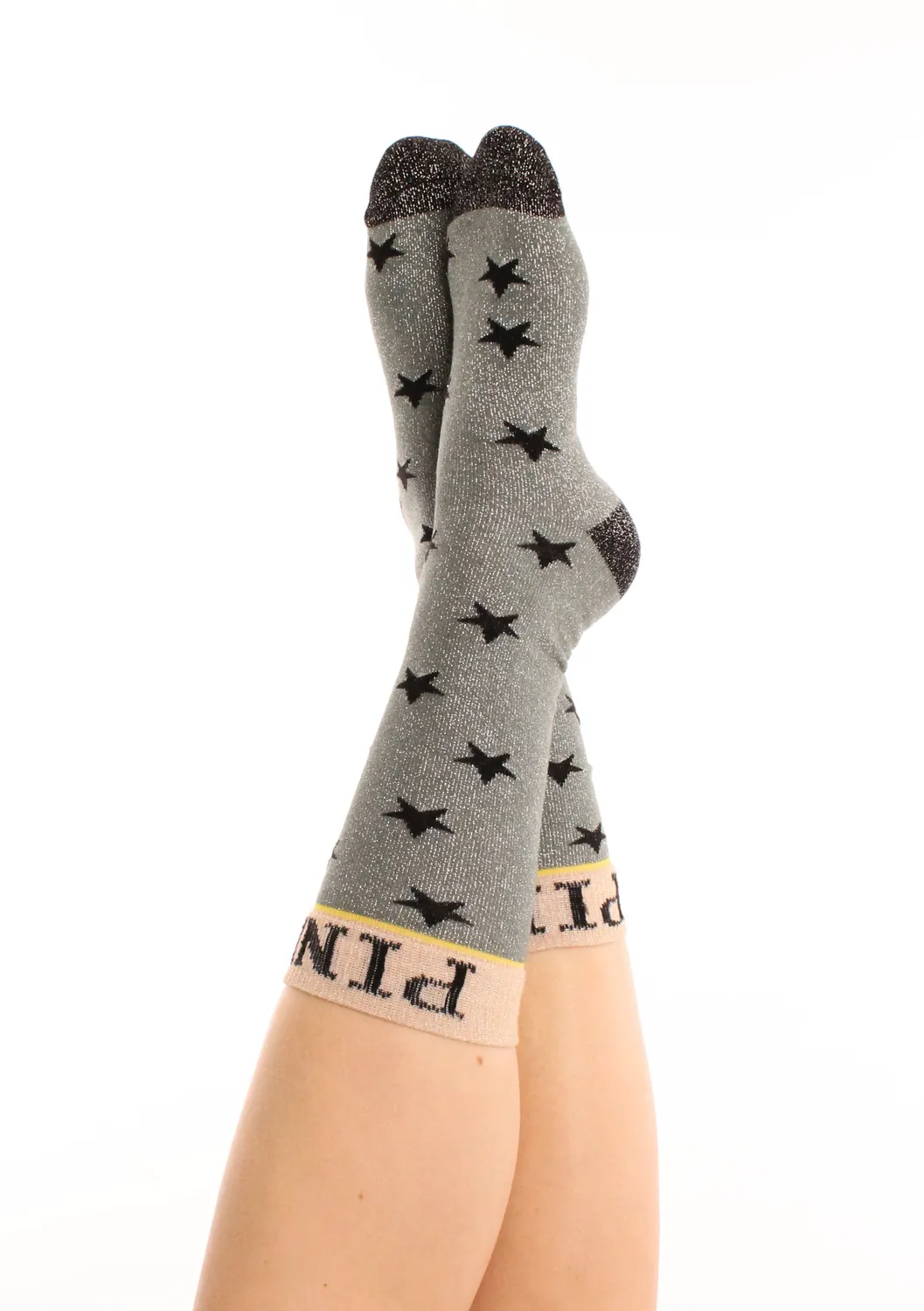 Pinned By K Stars sokken Groen lurex