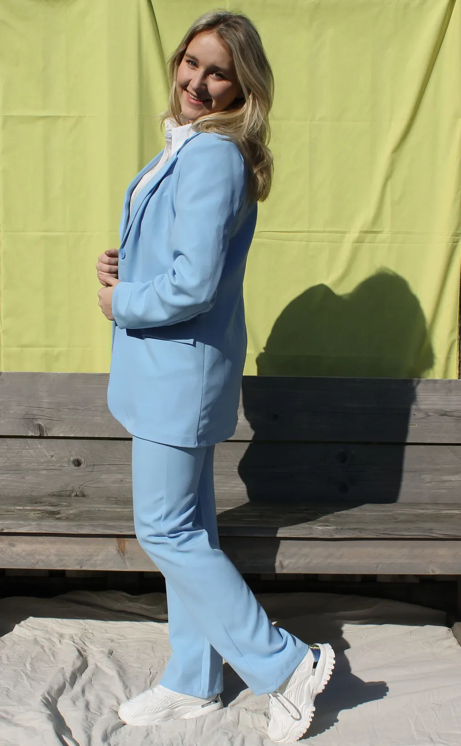 LOVEDRUNKY Chiara blazer blauw regular fit gevoerd