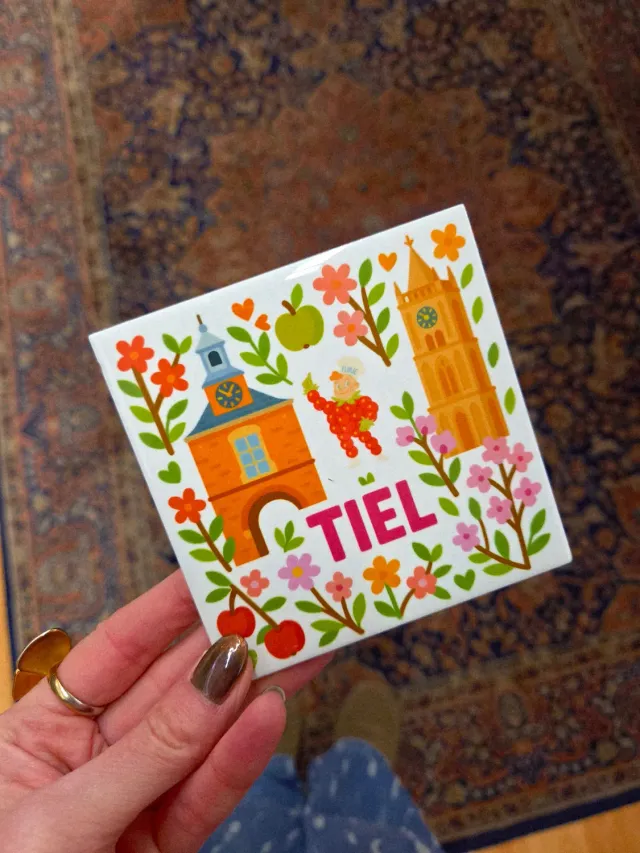 Amiek Tiel tegeltje handgemaakt cadeau
