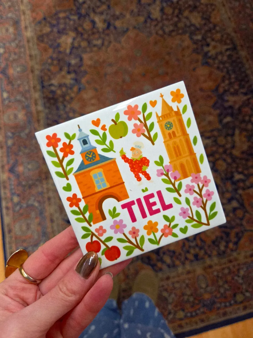 Amiek Tiel tegeltje handgemaakt cadeau