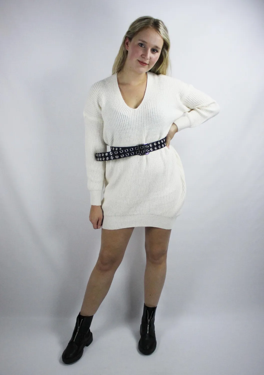 LOVEDRUNKY Knitted Tuniek beige tuniek one size