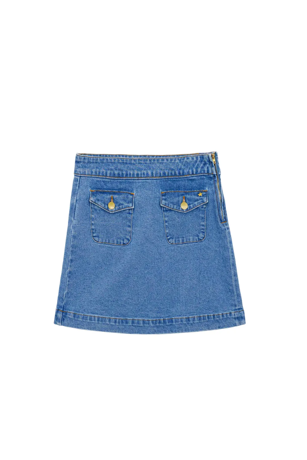La Petite Etoile Jadani spijkerrok stone blauw
