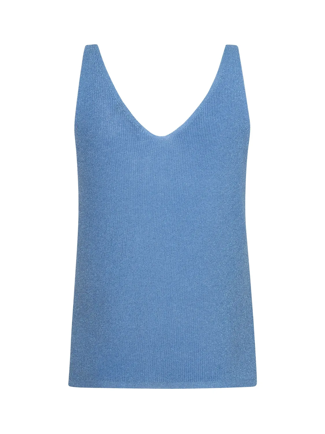 Amiek Knitted Top Lux top blauw lurex