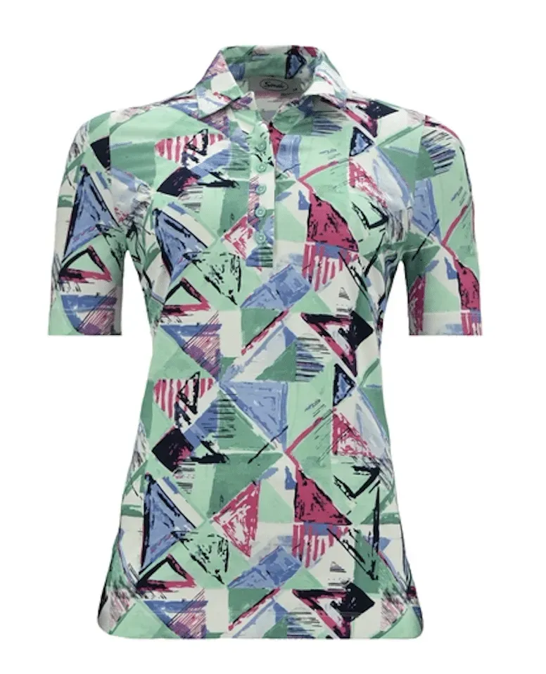 Sensia Mint Poppy dames poloshirt viscose mint