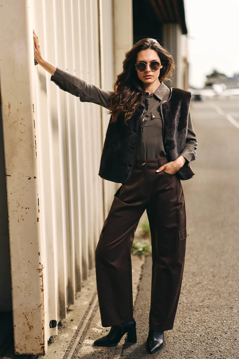 La Petite Etoile Pazy broek bruin barrel zakken