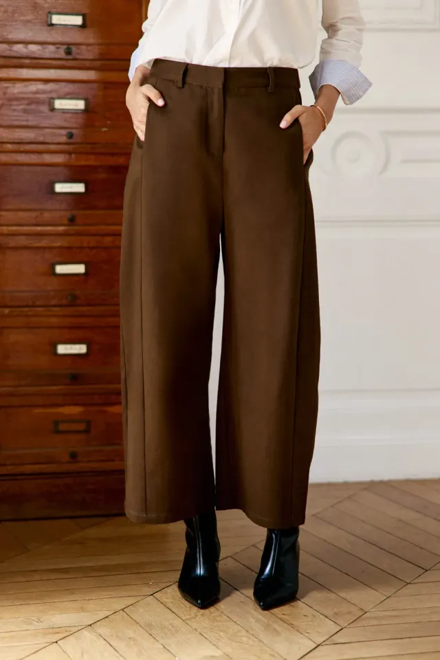 La Petite Etoile Parrel barrel broek bruin 16-marron