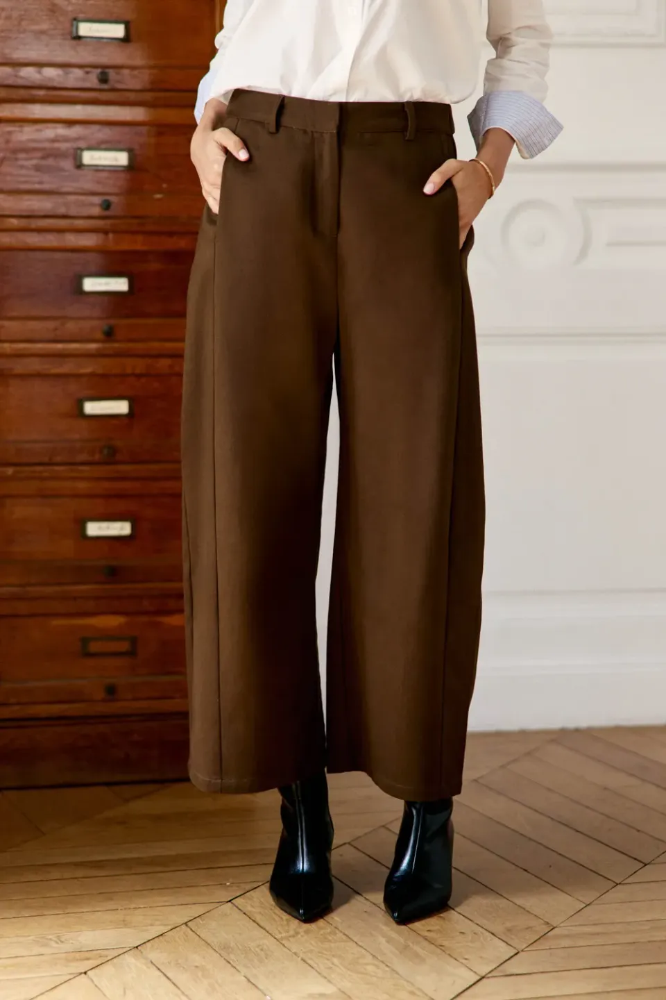 La Petite Etoile Parrel barrel broek bruin 16-marron