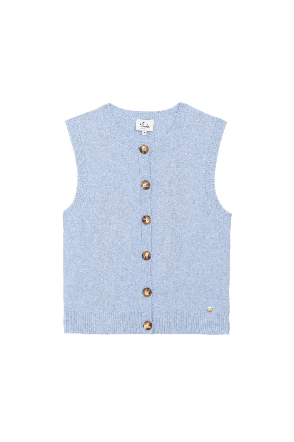 La Petite Etoile Morini spencer lichtblauw gebreid