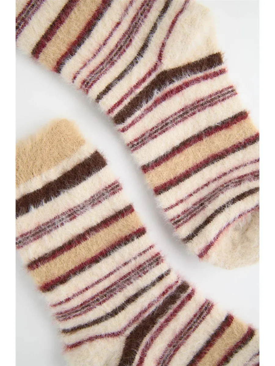 Amiek 24c Sokken Stripe fluffy multi onesize