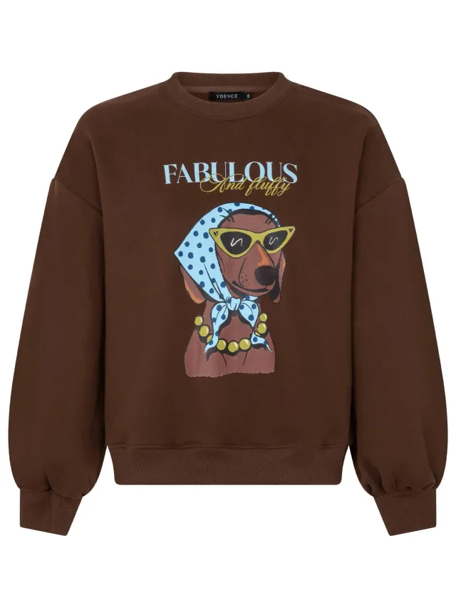 Amiek Iconic And Fluffy sweater brown bruin fluffy