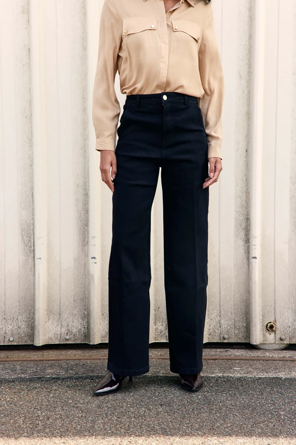 La Petite Etoile Petrona jeans zwart rechte pijp