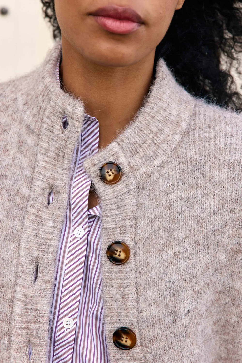 La Petite Etoile Marlin vest taupe gemêleerd ruim