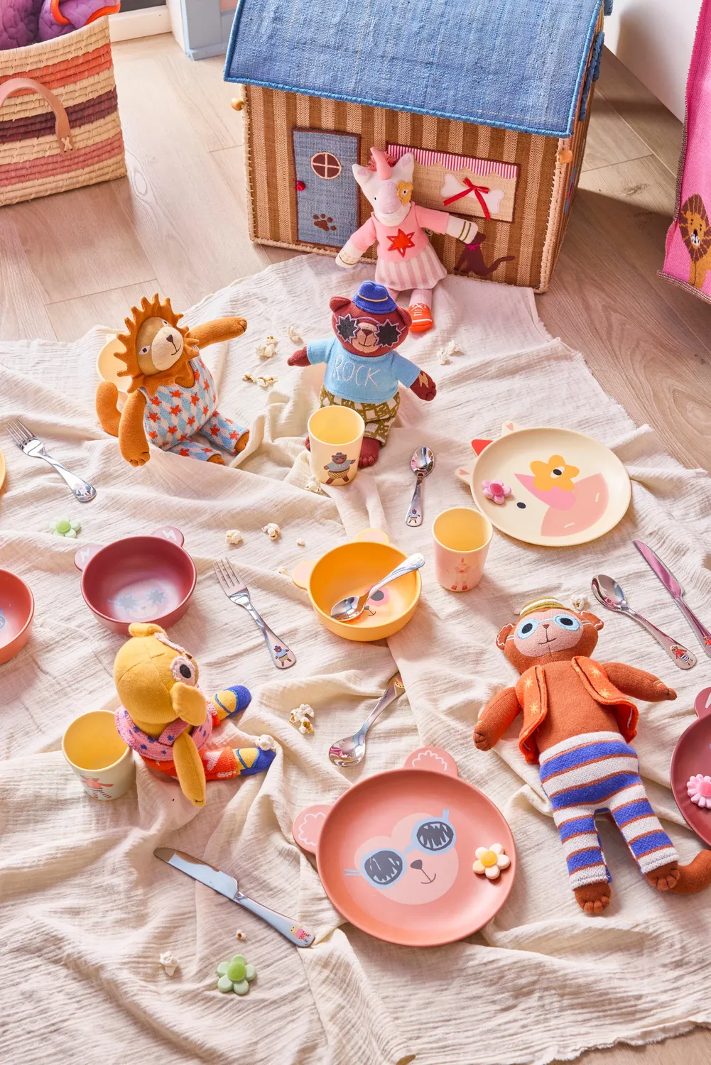 Amiek Beer kinderbeker creme 150 ml melamine