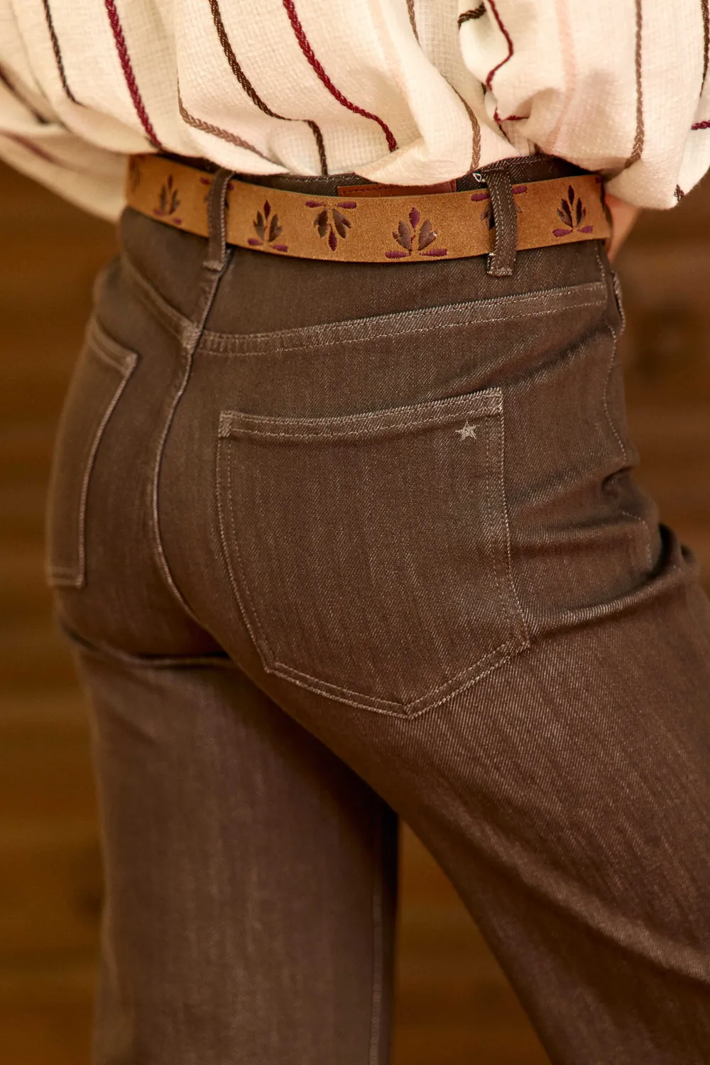 La Petite Etoile Pax rechte jeans bruin 16-marron