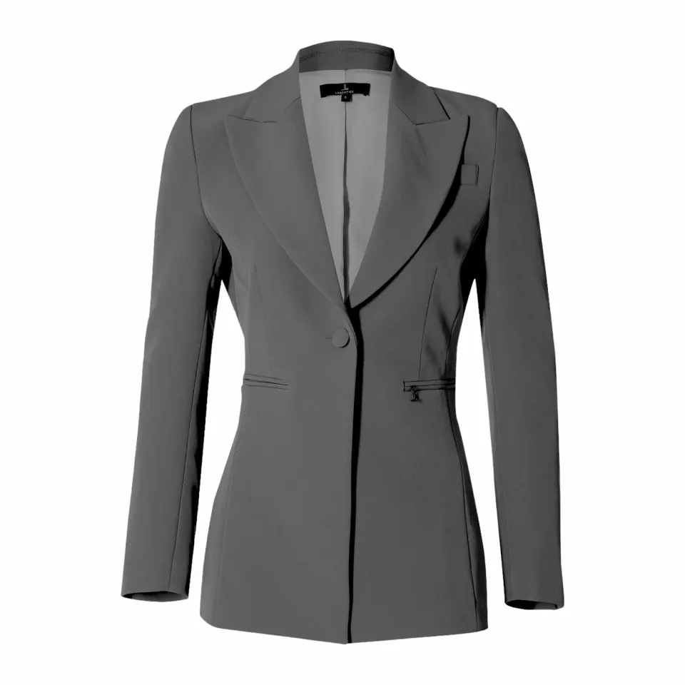Laboutiek Blazer Long Model blazer grijs lang