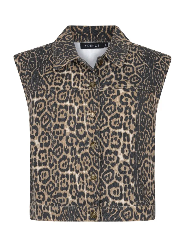 Ydence Tara gilet leopard panterprint XS-XL