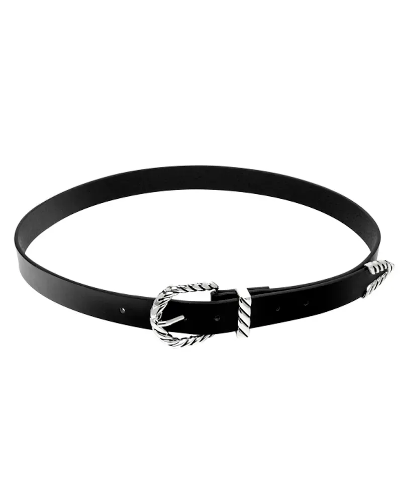 LOVEDRUNKY Girl Boss riem zwart zilver 105 cm