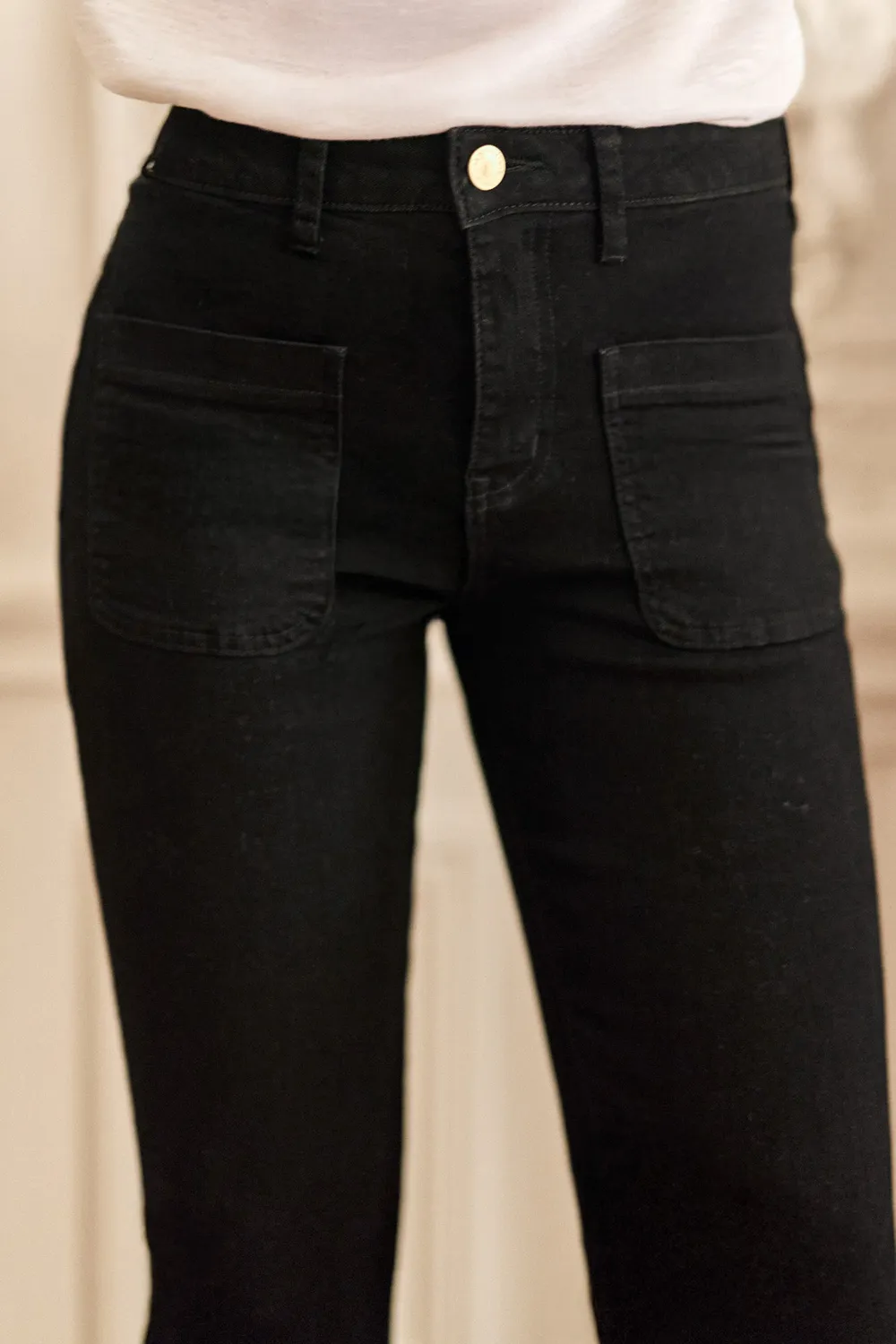 La Petite Etoile Sonny jeans flare zwart uitlopend