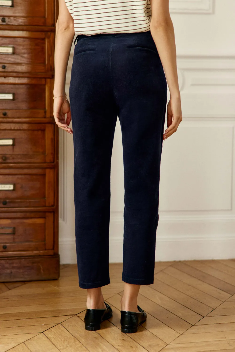 La Petite Etoile Parfaito cigarette broek marine fluweel
