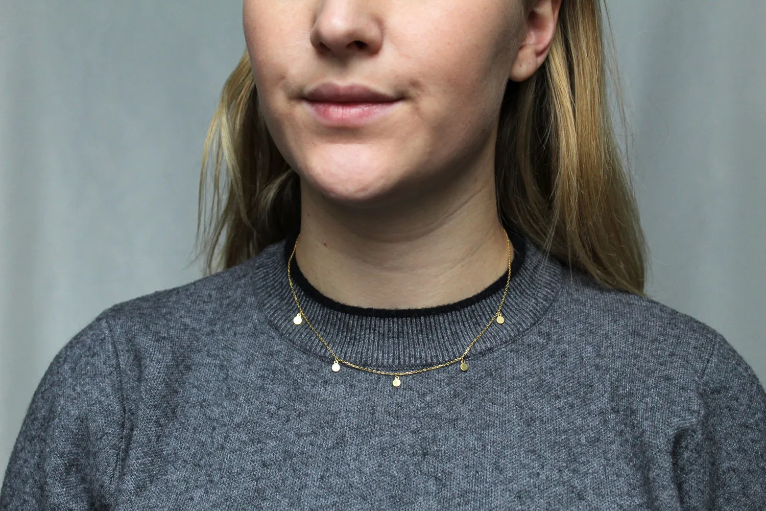 LOVEDRUNKY Coins ketting goud 44 cm verstelbaar