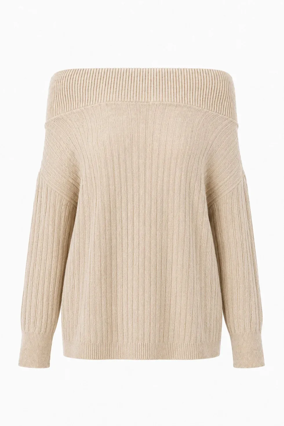 MOOST Leila Off Shoulder sweater trui beige