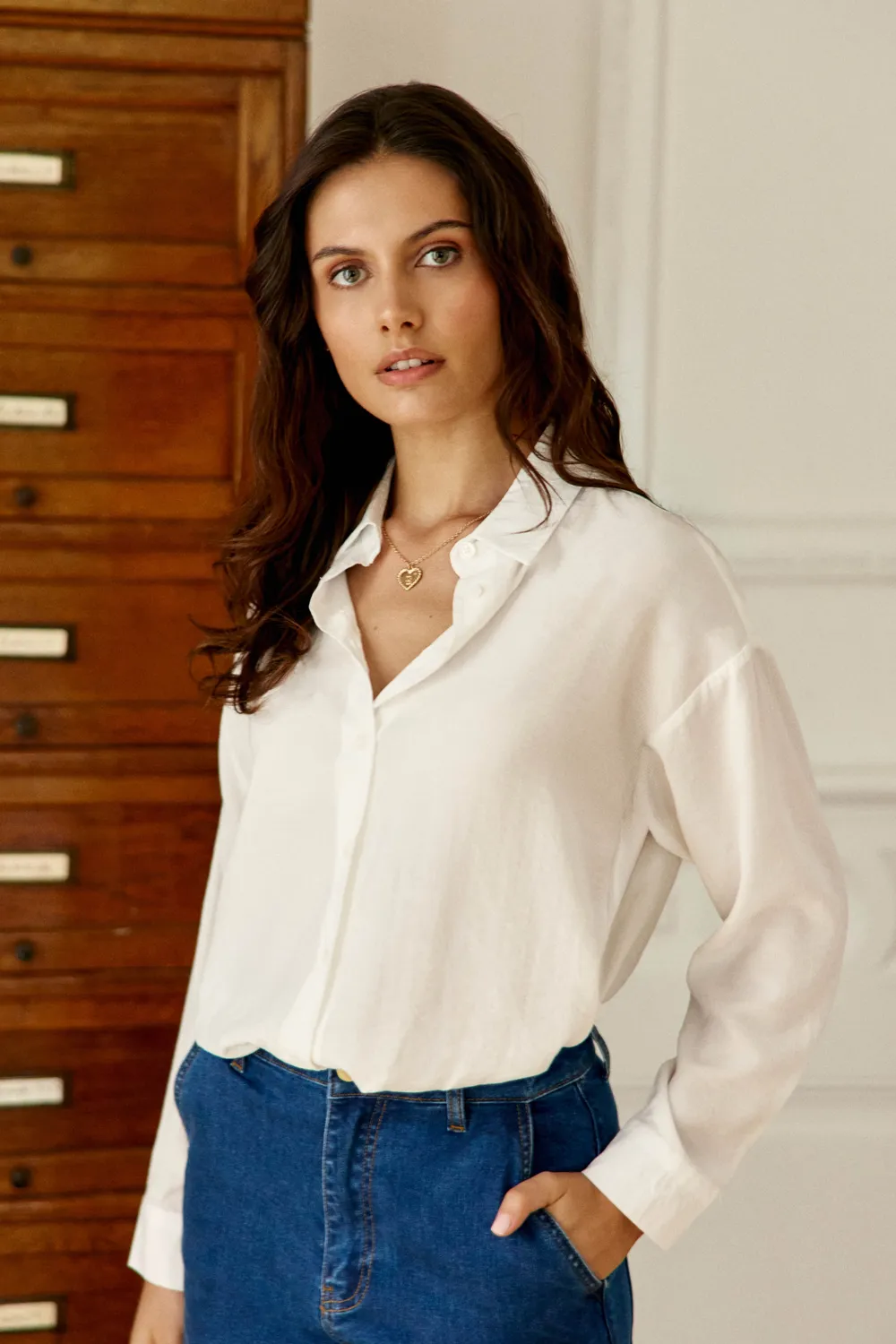 La Petite Etoile Clonya blouse ecru gestreept recht