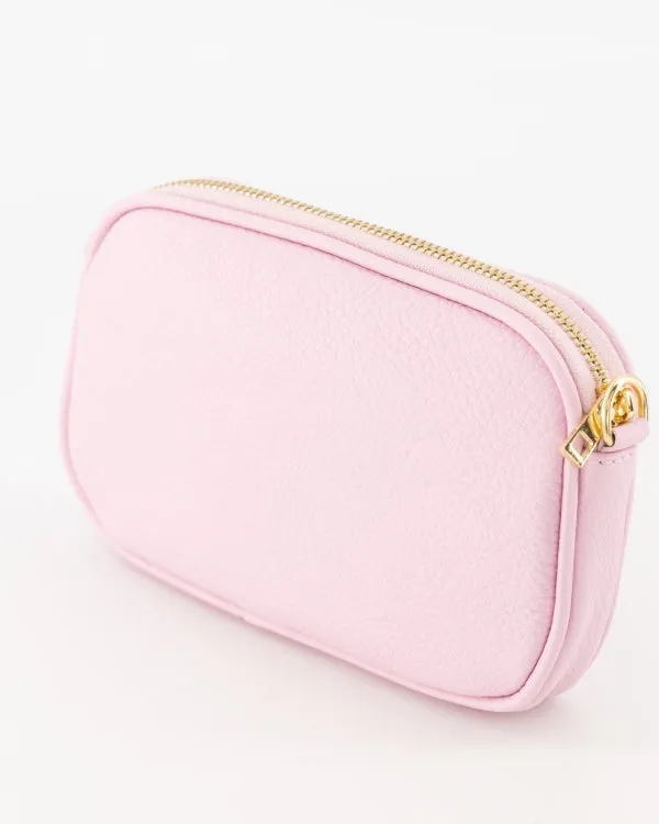 Amiek Howey schoudertasje licht roze leer