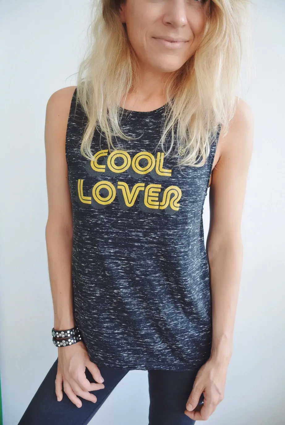 LOVEDRUNKY Cool Lover Tanktop Grijs low armhole